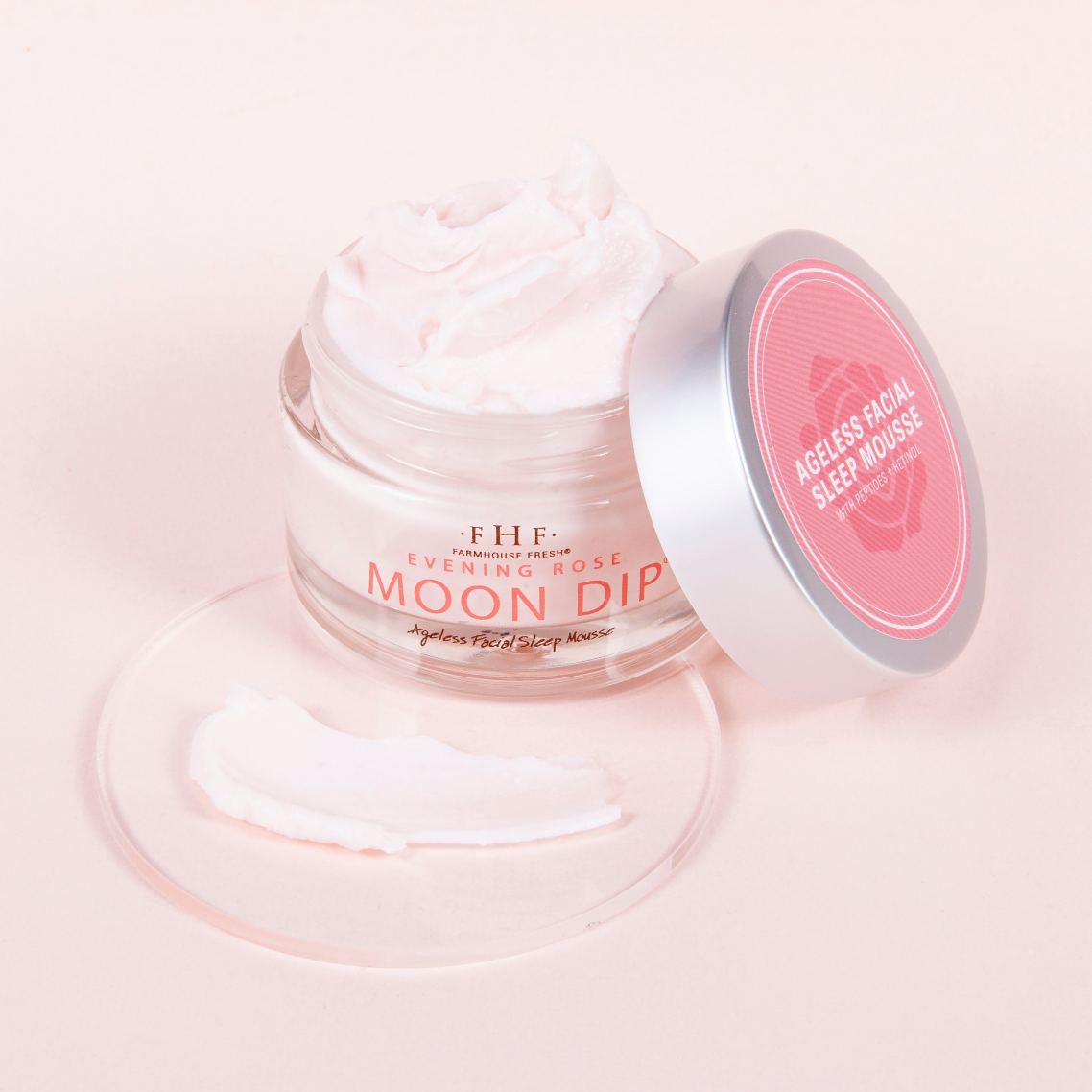 Evening Rose Moon Dip® Ageless Facial Sleep Mousse with Peptides + Retinol