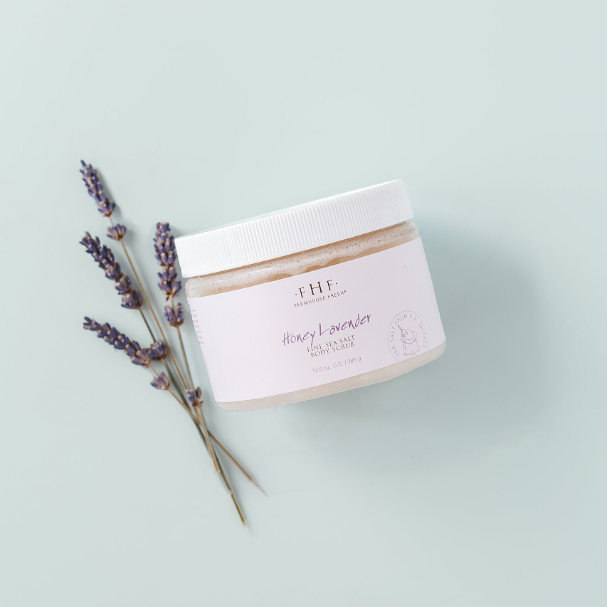 Honey Lavender Fine Sea Salt Body Scrub